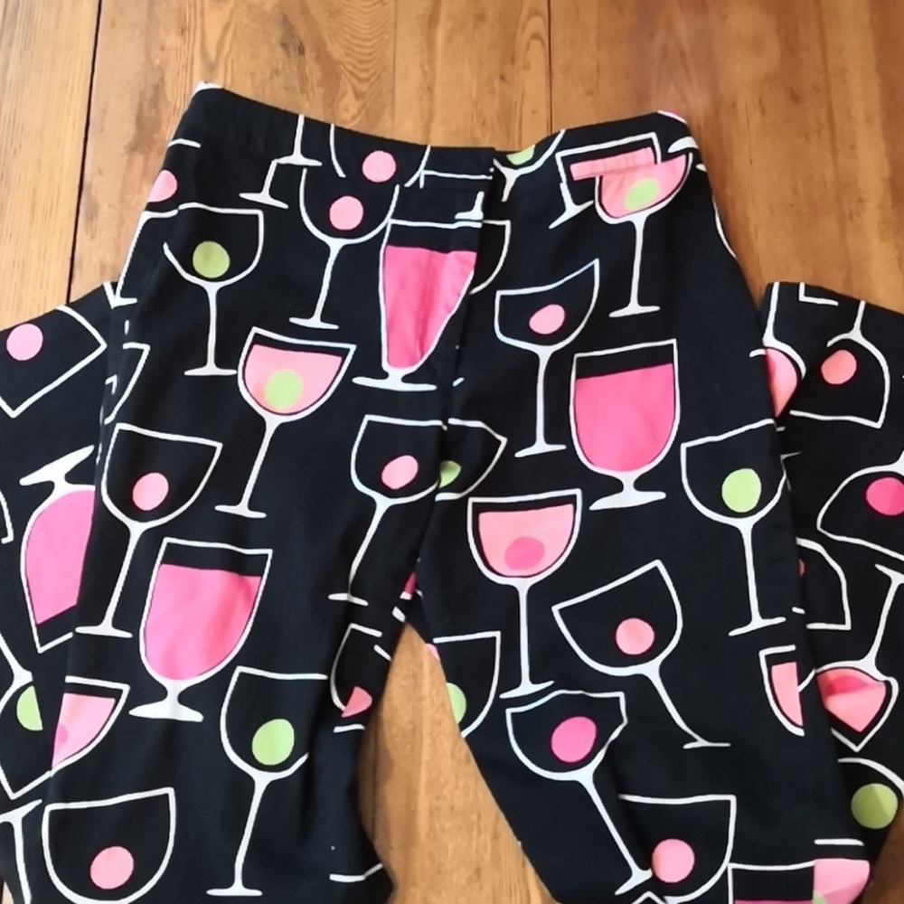 Martini cocktail print pants